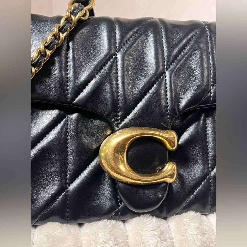 Coach Times Square Tabby Quilted Black Nappa Leather Shoulder Bag - Picture 6 of 17